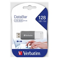 VERBATIM Flash disk 128GB DataBar USB 2.0 Disk, sivý
