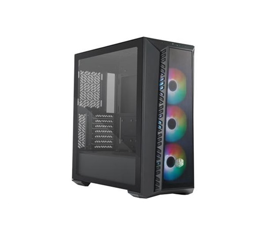 Cooler Master case MasterBox 520 Mesh, ATX, Průhledná bočnice, 3x 120mm ARGB Fan, ARGB Hub, Černá