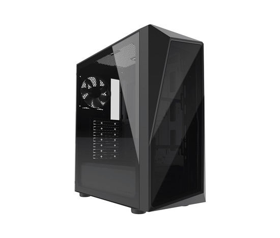 Cooler Master case CMP 520L Mid Tower, 1xUSB 3.0, 1xUSB 2.0, bez zdroje, průhledná bočnice, černá