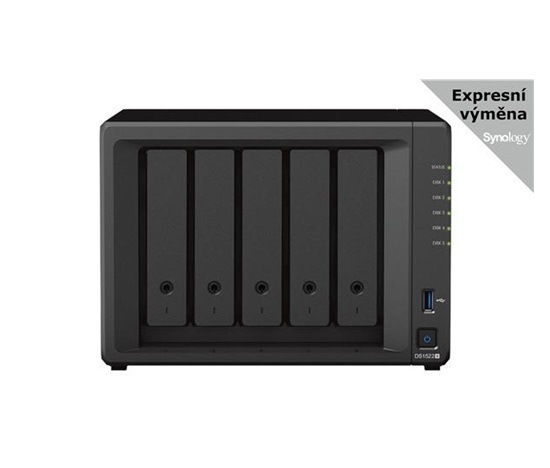 Synology DS1522+ DiskStation (2C/RyzenR1600/2,6GHz/8GBRAM/5xSATA/2xM.2/2xUSB3.0/2xSATA/4xGbE/1xPCIe)