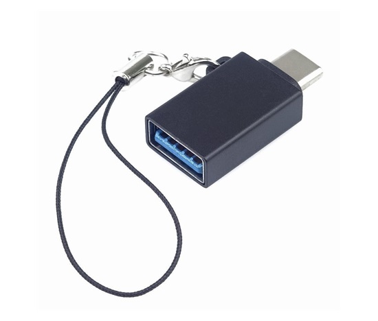 PremiumCord adaptér USB-C male - USB3.0  A female, OTG, černý s očkem na zavěšení