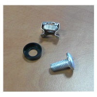 PremiumCord Sada montážní do racku ,50x šroub M6, 50x nut, 50x plastová podložka