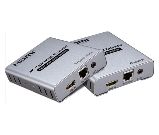 Kaskádový extender PremiumCord 4K HDMI na 120 m cez Cat5/6, bez oneskorenia