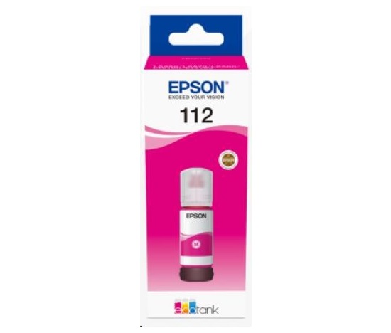 BAZAR - EPSON ink bar 112 EcoTank Pigment Magenta ink bottle - Poškozený obal (Komplet)