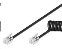 Telefónny kábel do slúchadiel PremiumCord Twisted 4 Cores 4m - čierny