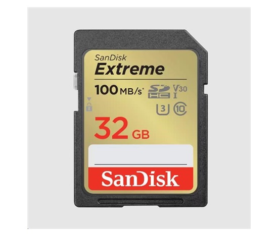Karta SanDisk SDHC 32 GB Extreme (100 MB/s triedy 10, UHS-I U3 V30)