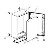 XtendLan 19" univerzální rozvaděč s montážní deskou, krytí IP66, šířka 500mm, hloubka 300mm, výška 500mm, šedý