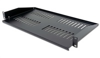 XtendLan 19" předsunutá police s perforací 1U/280mm, nosnost 25kg, černá
