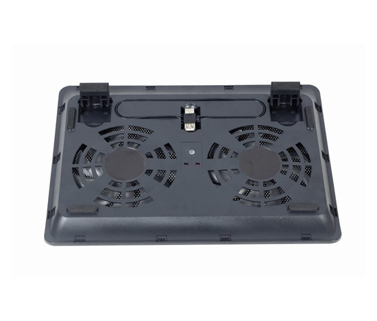 Stojan na notebook GEMBIRD NBS-2F15-05, pre notebooky do 15,6", LED, čierny