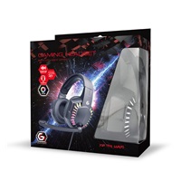 GEMBIRD sluchátka s mikrofonem GHS-06, herní, černá s RGB LED podsvícením