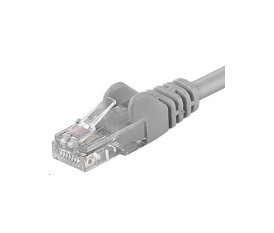 PremiumCord Patch kábel UTP RJ45-RJ45 CAT6 0.5m sivá
