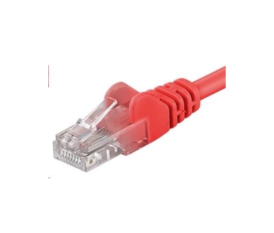 PremiumCord Patch kábel UTP RJ45-RJ45 CAT6 0.5 m červená