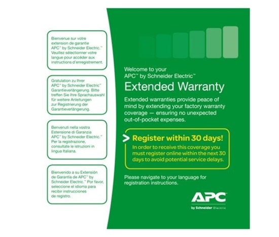 APC Easy (1) ročná predĺžená záruka pre (nákup nového produktu) Easy UPS SRV 10 kVA
