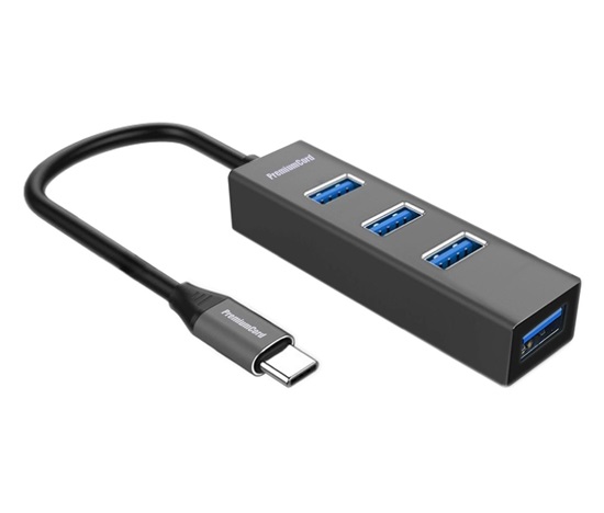 PREMIUMCORD 5G SuperSpeed USB Hub typ C na 4x USB 3.2 Gen 1