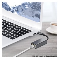 Prevodník PremiumCord USB-C na gigabitový RJ45
