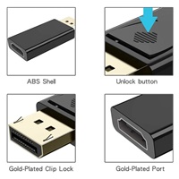 PremiumCord Adaptér DisplayPort na HDMI, FULL HD 1080p, samec/samička, pozlátené konektory