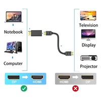 PremiumCord Adaptér DisplayPort na HDMI, 4K@30Hz, samec/samička, pozlátené konektory