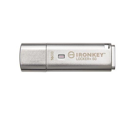 Kingston 16GB IKLP50 IronKey Locker+ 50 AES USB, s 256bitovým šifrovaním