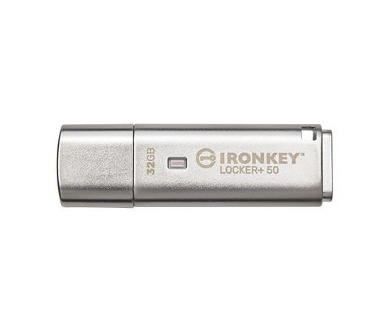 Kingston 32GB IKLP50 IronKey Locker+ 50 AES USB, s 256bitovým šifrovaním