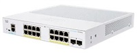 Cisco switch CBS250-16P-2G-UK (16xGbE,2xSFP,16xPoE+,120W,fanless) - REFRESH
