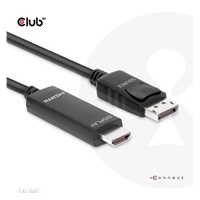 Club3D kábel DP 1.4 na HDMI, 4K120Hz alebo 8K60Hz HDR10, M/M, 3 m