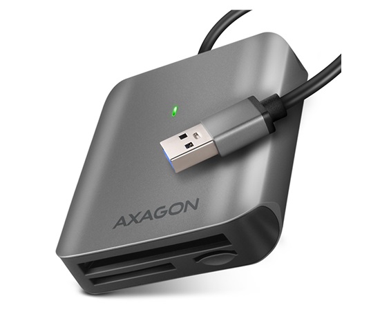 AXAGON CRE-S3, USB-A 3.2 Gen 1 - čítačka kariet SUPERSPEED, 3-slot & lun SD/microSD/CF, podpora UHS-II