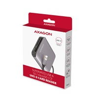 AXAGON CRE-S3, USB-A 3.2 Gen 1 - čítačka kariet SUPERSPEED, 3-slot & lun SD/microSD/CF, podpora UHS-II