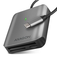AXAGON CRE-S3C, USB-C 3.2 Gen 1 - čítačka kariet SUPERSPEED, 3-slot & lun SD/microSD/CF, podpora UHS-II