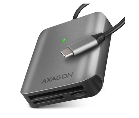 AXAGON CRE-S3C, USB-C 3.2 Gen 1 - čítačka kariet SUPERSPEED, 3-slot & lun SD/microSD/CF, podpora UHS-II