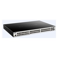 D-Link DGS-1510-52XMP 52-portový gigabitový stohovateľný PoE inteligentný riadený prepínač vrátane 4 10G SFP+, 370W PoE rozpočet
