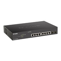 D-Link DGS-1100-10MPV2 10portový gigabitový inteligentný riadený prepínač PoE+, 8x gigabit PoE, 2x SFP, rozpočet PoE 130 W