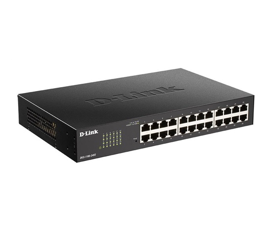 D-Link DGS-1100-24 v2 24-portový gigabitový inteligentný riadený prepínač, bez ventilátora