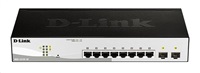 D-Link DGS-1210-10 10portový gigabitový prepínač Smart+, 8x GbE, 2x SFP, bez ventilátora