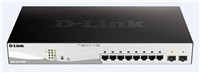 D-Link DGS-1210-10MP 10-portový gigabitový Smart+ PoE switch, 8x GbE PoE+, 2x SFP, PoE 130W, bez ventilátora