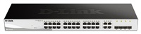D-Link DGS-1210-28 28-portový gigabitový prepínač Smart+, 24x GbE, 4x RJ45/SFP, bez ventilátora