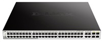 D-Link DGS-1210-52MP 52-portový gigabitový Smart+ PoE switch, 48x GbE PoE+, 4x RJ45/SFP, PoE 370W