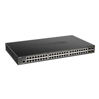 D-Link DGS-1250-52XMP 52-portový gigabitový inteligentný PoE switch, 48x GbE PoE+, 4x SFP+, PoE 370W