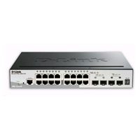 D-Link DGS-1510-20 20-portový gigabitový stohovateľný prepínač SmartPro, 16x gigabitový RJ45, 2x port 10G SFP+, 2x port SFP
