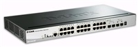 D-Link DGS-1510-28P 28-portový gigabitový stohovateľný SmartPro PoE switch, 24x gigabitový RJ45, 2x 10G SFP+ port, 2x SFP port