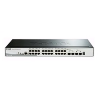 D-Link DGS-1510-28P 28-portový gigabitový stohovateľný SmartPro PoE switch, 24x gigabitový RJ45, 2x 10G SFP+ port, 2x SFP port