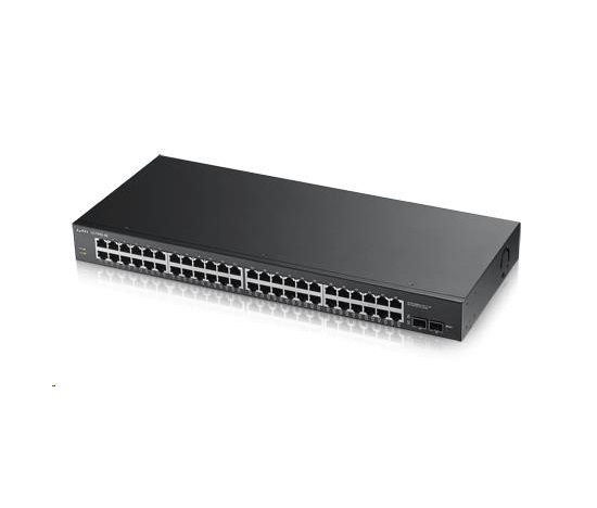 Zyxel GS1900-48 50portový gigabitový webový inteligentný prepínač, 48x gigabitový RJ45, 2x SFP
