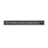Zyxel GS1900-48 50portový gigabitový webový inteligentný prepínač, 48x gigabitový RJ45, 2x SFP