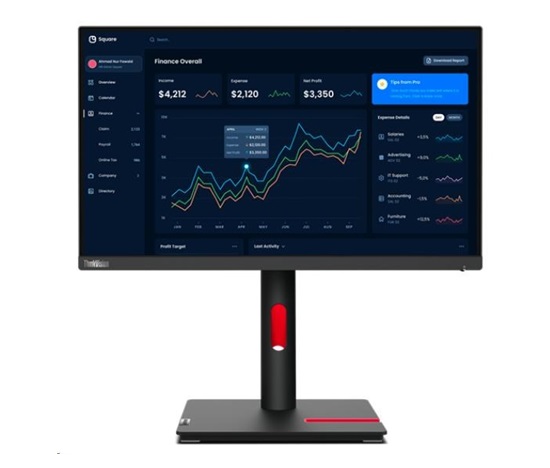 LENOVO LCD ThinkVision T22i-30-21.5" IPS,matný,16:9,1920x1080,178/178,6ms,250cd,1000:1,DP,HDMI,VGA,PIVOT,VESA,3Y