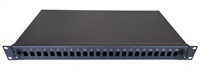 Optická vana výsuvná 1U, 24x SC simplex (24x LC duplex, 24x E2000) s kazetou OPTRONIC pro 24 svárů, černá