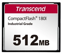TRANSCEND CompactFlash Card CF180I, 512MB, SLC mode WD-15, Wide Temp.