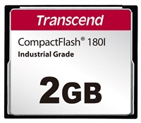TRANSCEND CompactFlash Card CF180I, 2GB, SLC mode WD-15, Wide Temp.