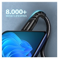 AXAGON BUCM-AM15AB, HQ kábel USB-C <-> USB-A, 1.5 m, USB 2.0, 3A, ALU, opletenie, čierny