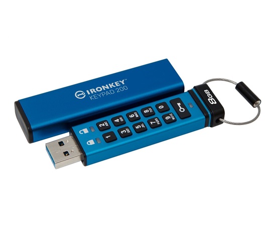 Kingston Flash Disk IronKey 8GB Keypad 200 encrypted USB flash drive