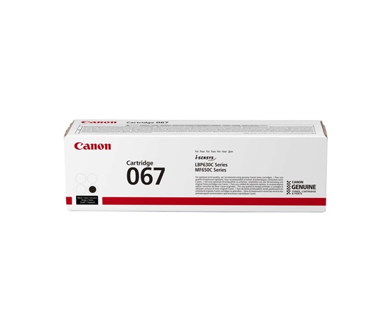 Canon TONER 067 černá pro i-SENSYS LBP631Cw, LBP633Cdwa, MF651Cw, MF655Cdw, MF657Cdw (1350 str.)