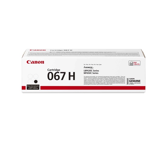 Canon TONER 067H černá pro i-SENSYS LBP631Cw, LBP633Cdw, MF651Cw, MF655Cdw, MF657Cdw (3130 str.)